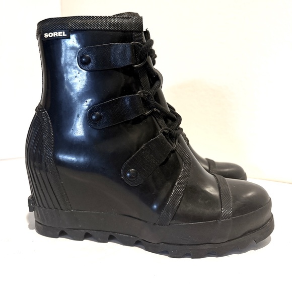 Sorel Women’s Joan Rain Wedge Ankle Boots size 8.5 - Picture 5 of 6